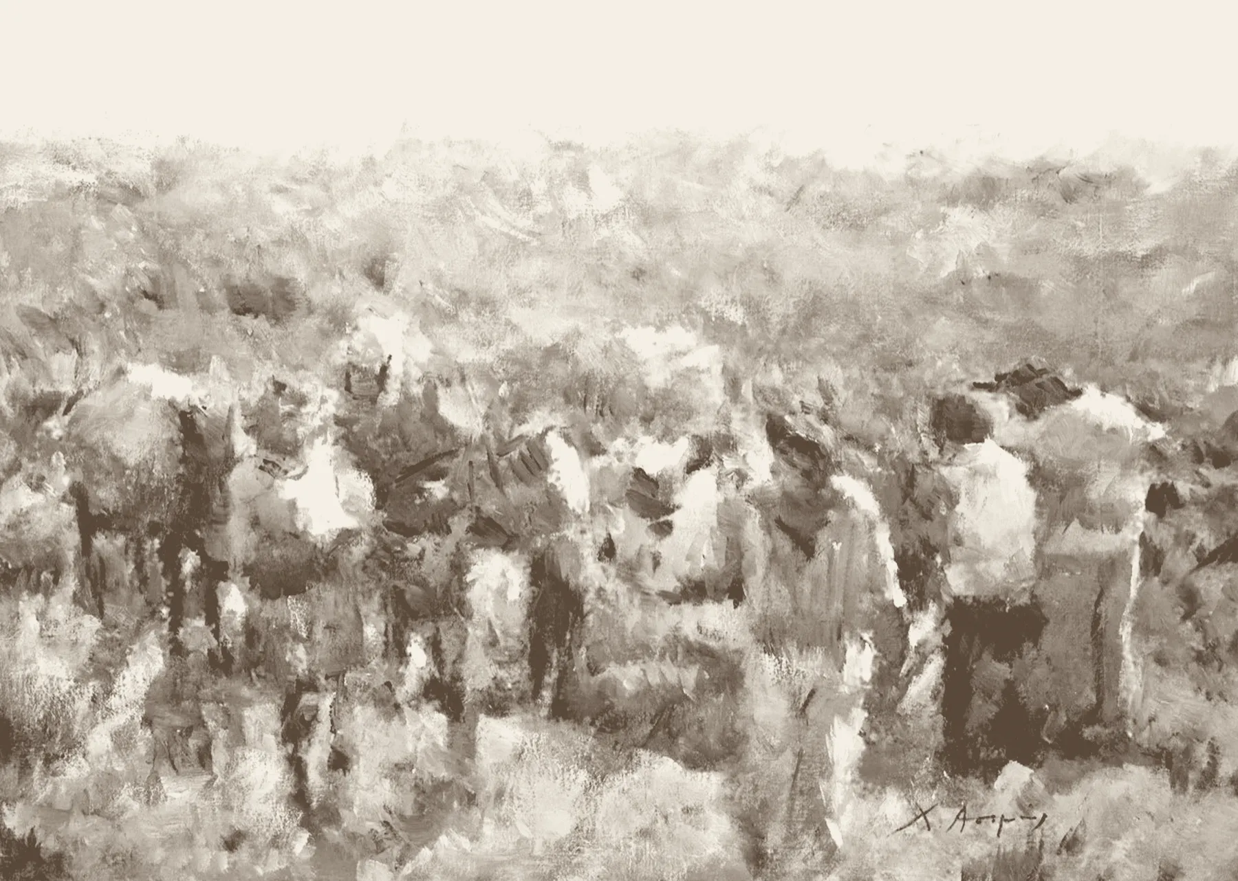 Trygos, a painting of the Santorini grape harvest